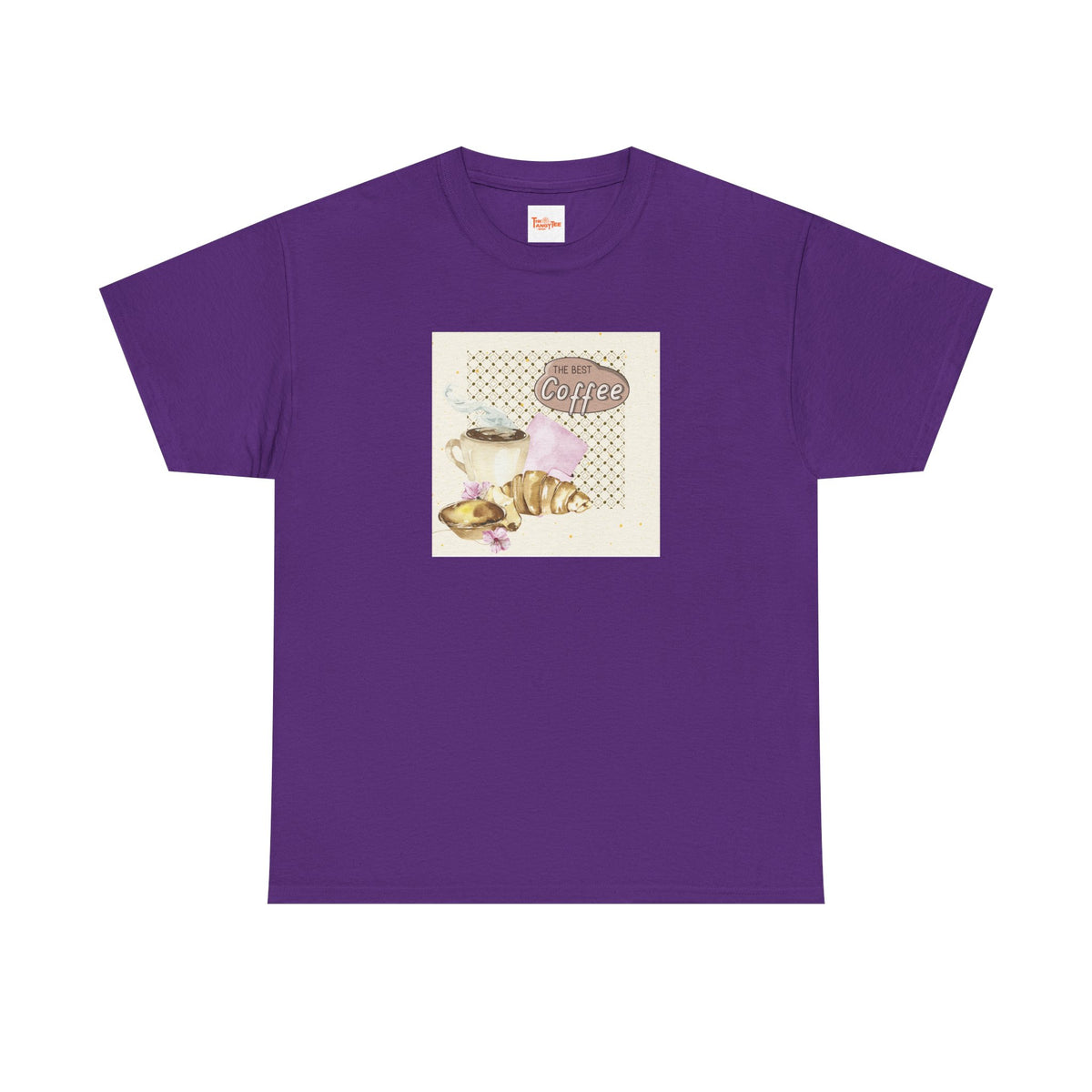 The Best Coffee Tee — Cup & Croissant Graphic T-Shirt
