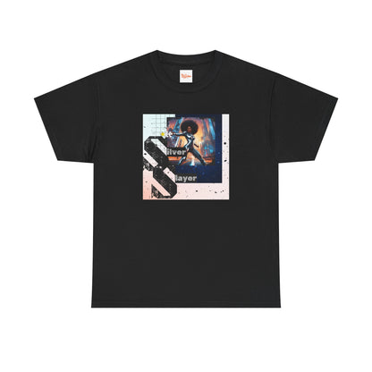 Silver Slayer Black Woman Superhero T-Shirt — Silver Costume City Graphic