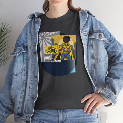 Be Brave Black Female Superhero Tee