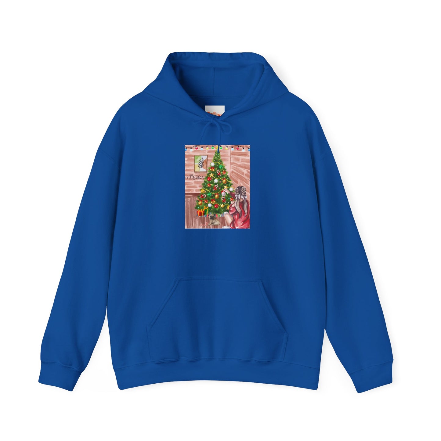 Christmas Hoodie - Girl Decorating Tree