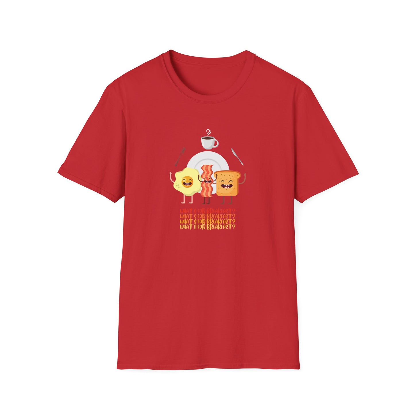 Breakfast Dance Unisex T-Shirt with Egg, Bacon, and Toast Graphic