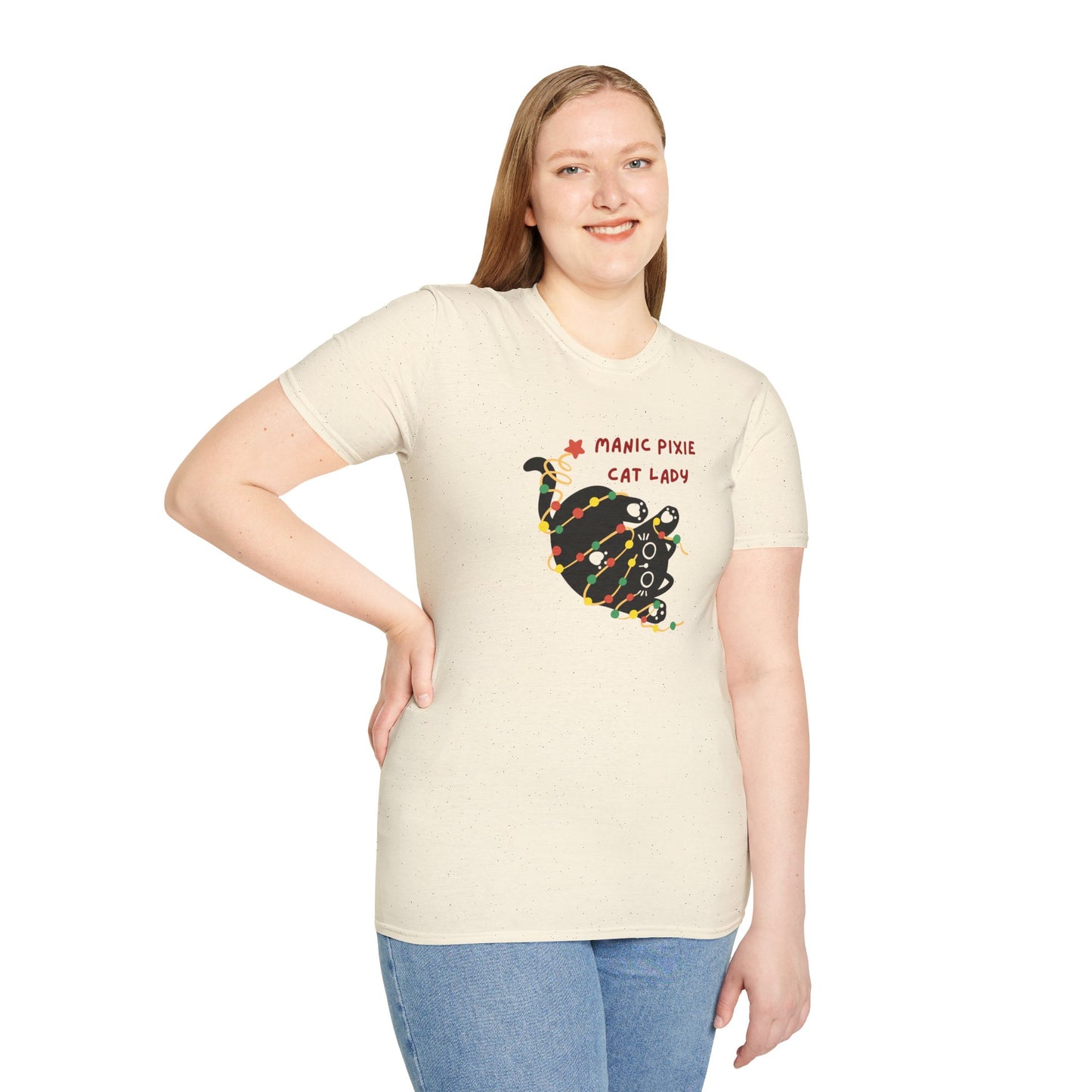 Cat Lady Unisex T-Shirt - Manic Pixie Cat Graphic Tee