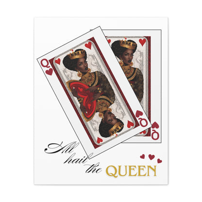 Canvas Print, Queen of Hearts Playing Card Graphic