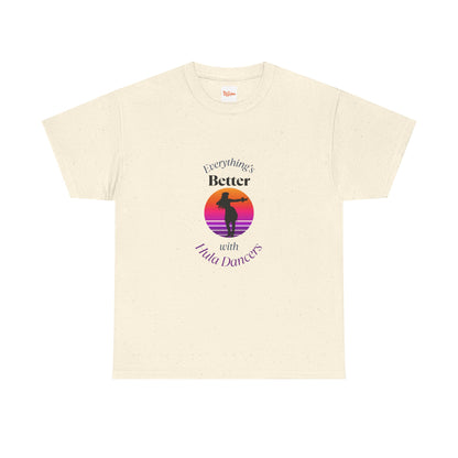Hula Dancer Tee - Sunset Silhouette Graphic Unisex T-Shirt