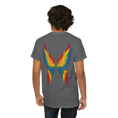 Rainbow Angel Wings T-Shirt — Graphic Back Print
