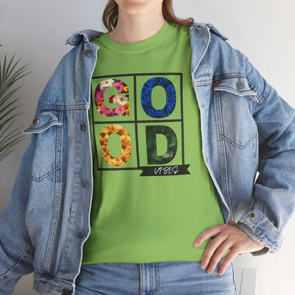 Good Vibes Flower Grid T-Shirt