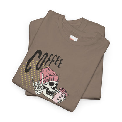 Coffee Please Skeleton T-Shirt — Skeleton Holding Coffee Graphic Tee