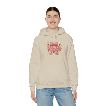 Momma Pink Ribbon Heart Hoodie — Breast Cancer Awareness Sweatshirt