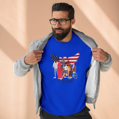 We the People Unisex Crewneck Sweatshirt American Flag Eagle Graphic