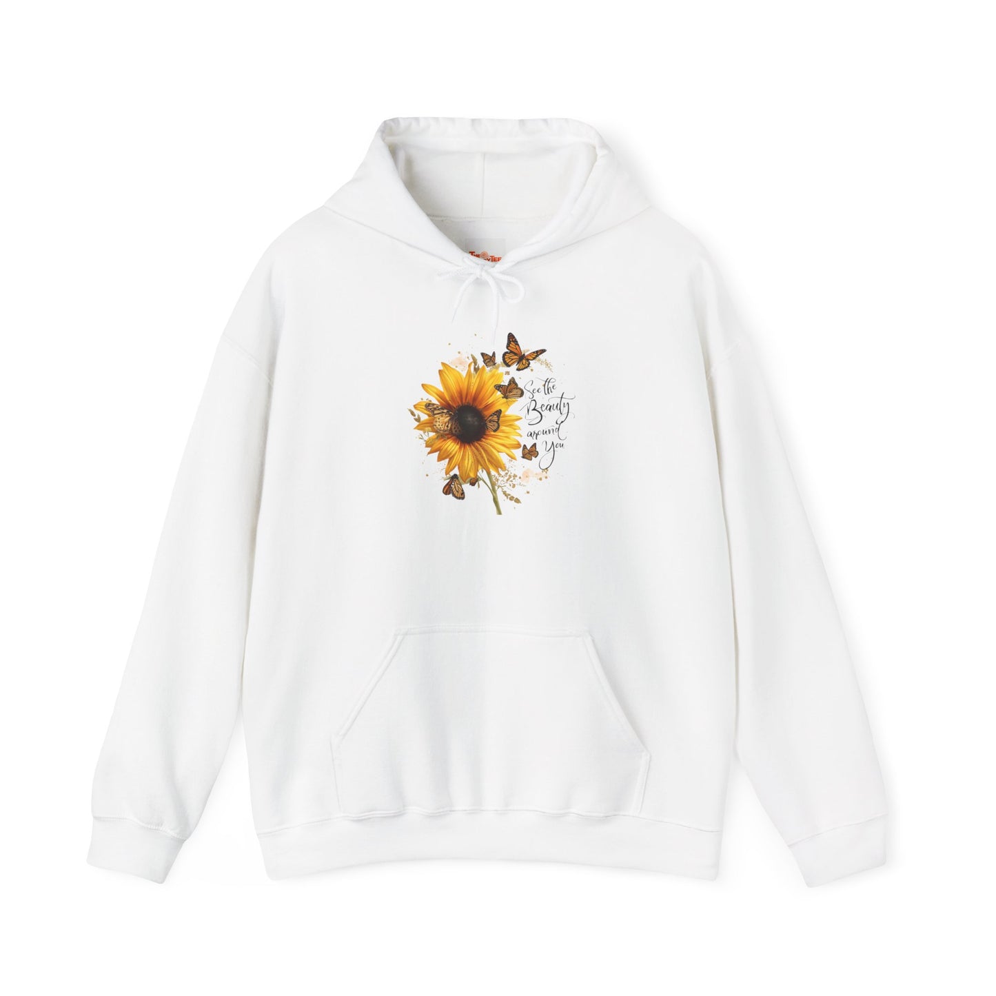 See the Beauty Around You Sunflower & Monarch Hoodie