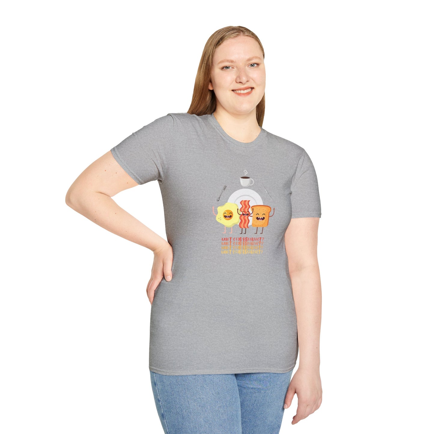 Breakfast Dance Unisex T-Shirt with Egg, Bacon, and Toast Graphic