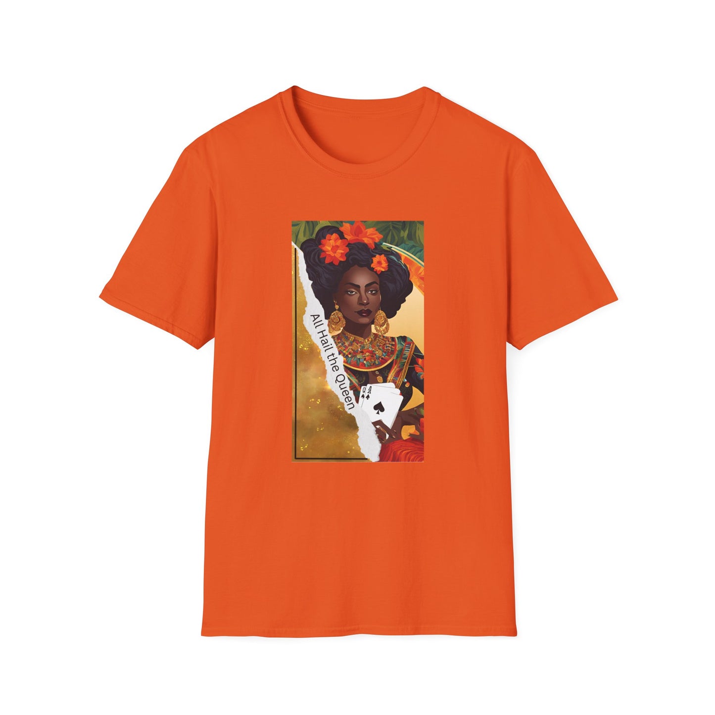 Spades Playing Cards Unisex T-Shirt - All Hail the Queen Design