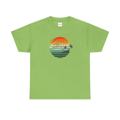 Palm Tree Tee - Summer Days Unisex Heavy Cotton Tee