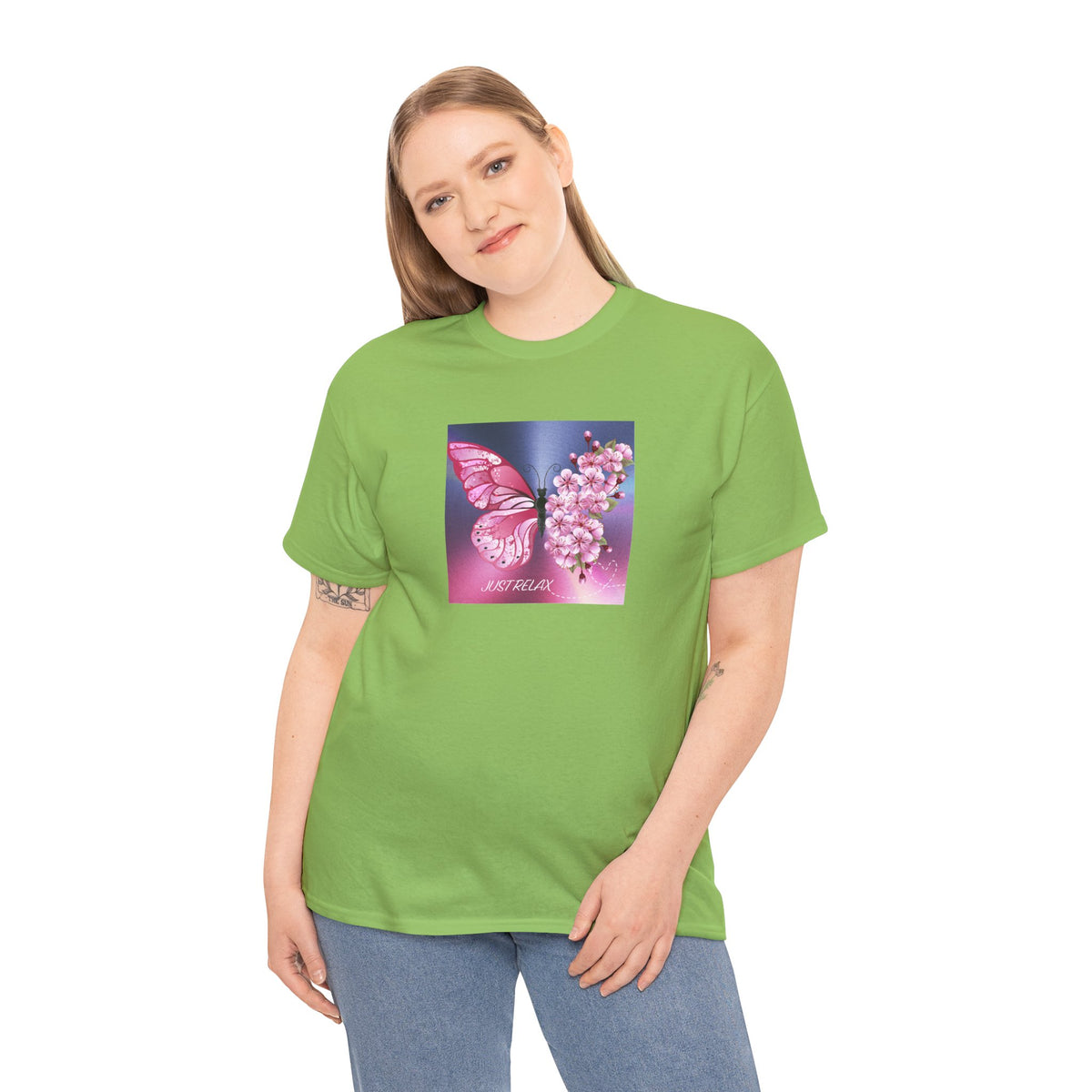 Just Relax Butterfly & Flowers T-Shirt