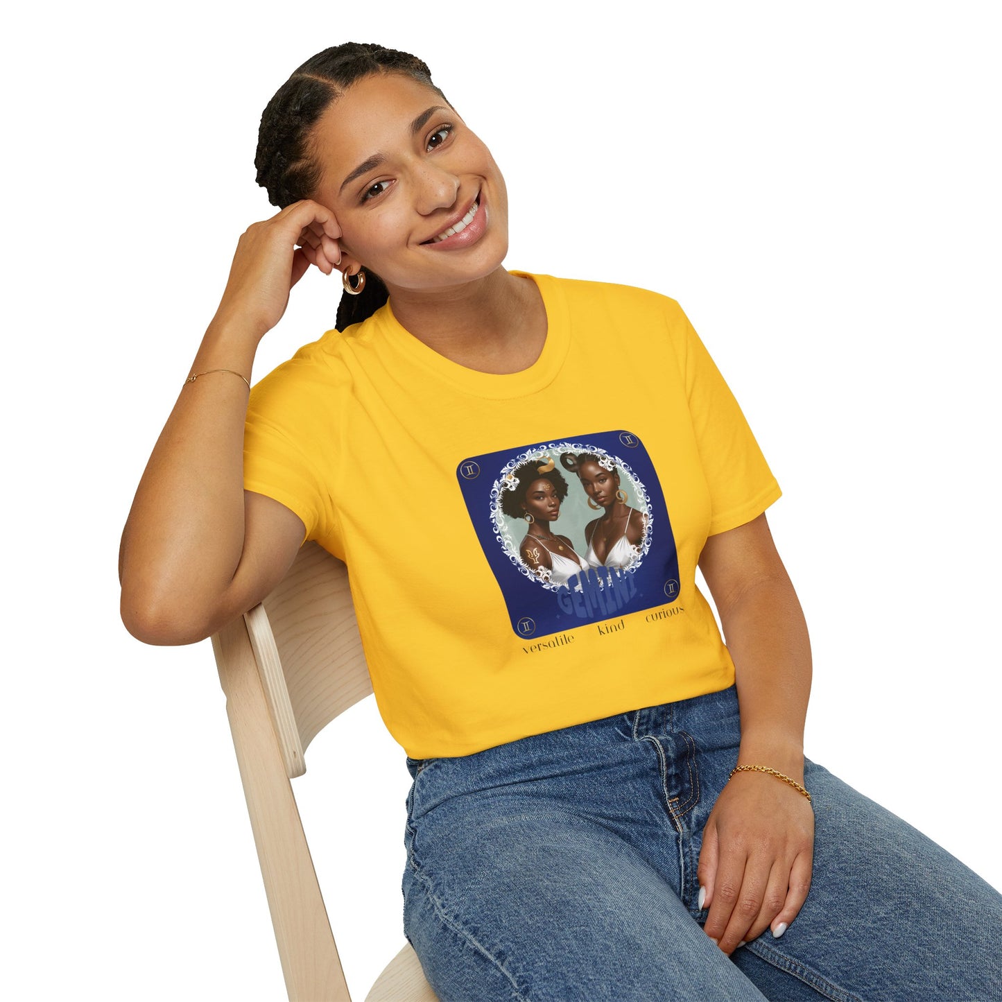 Gemini Zodiac Women's T-Shirt with Graphic Design