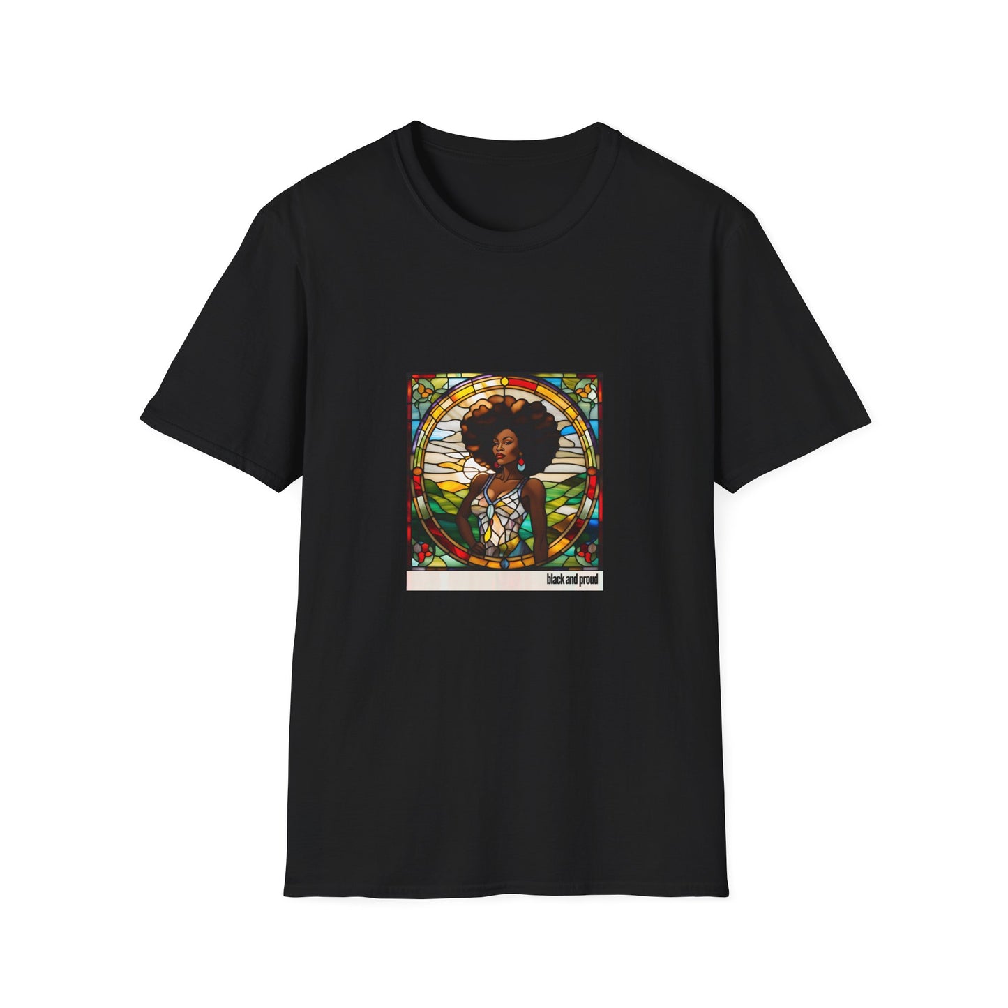 Stained Glass Black and Proud Unisex T-Shirt