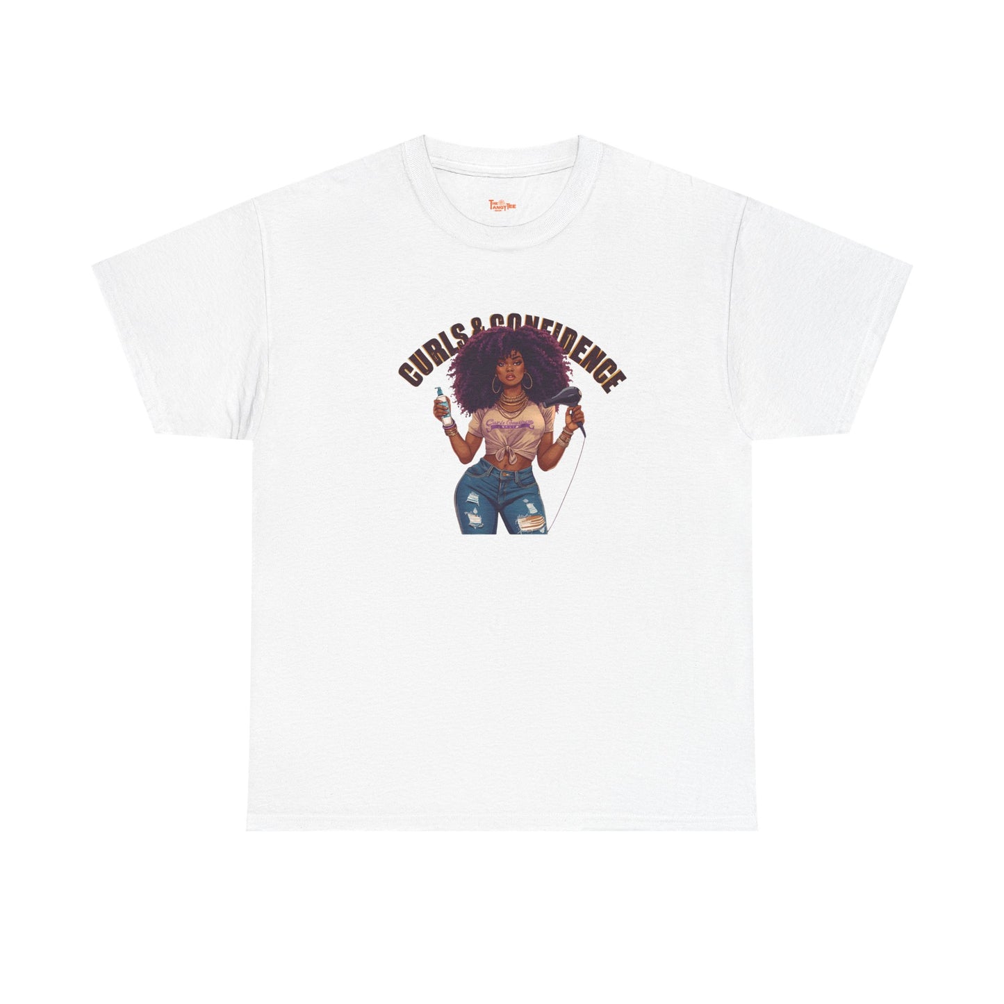 Graphic Tee - Curls and Confidence Black Woman Design