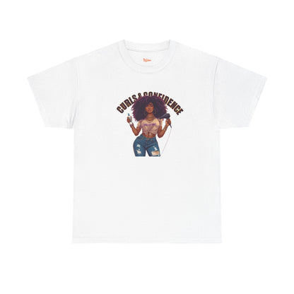 Graphic Tee - Curls and Confidence Black Woman Design