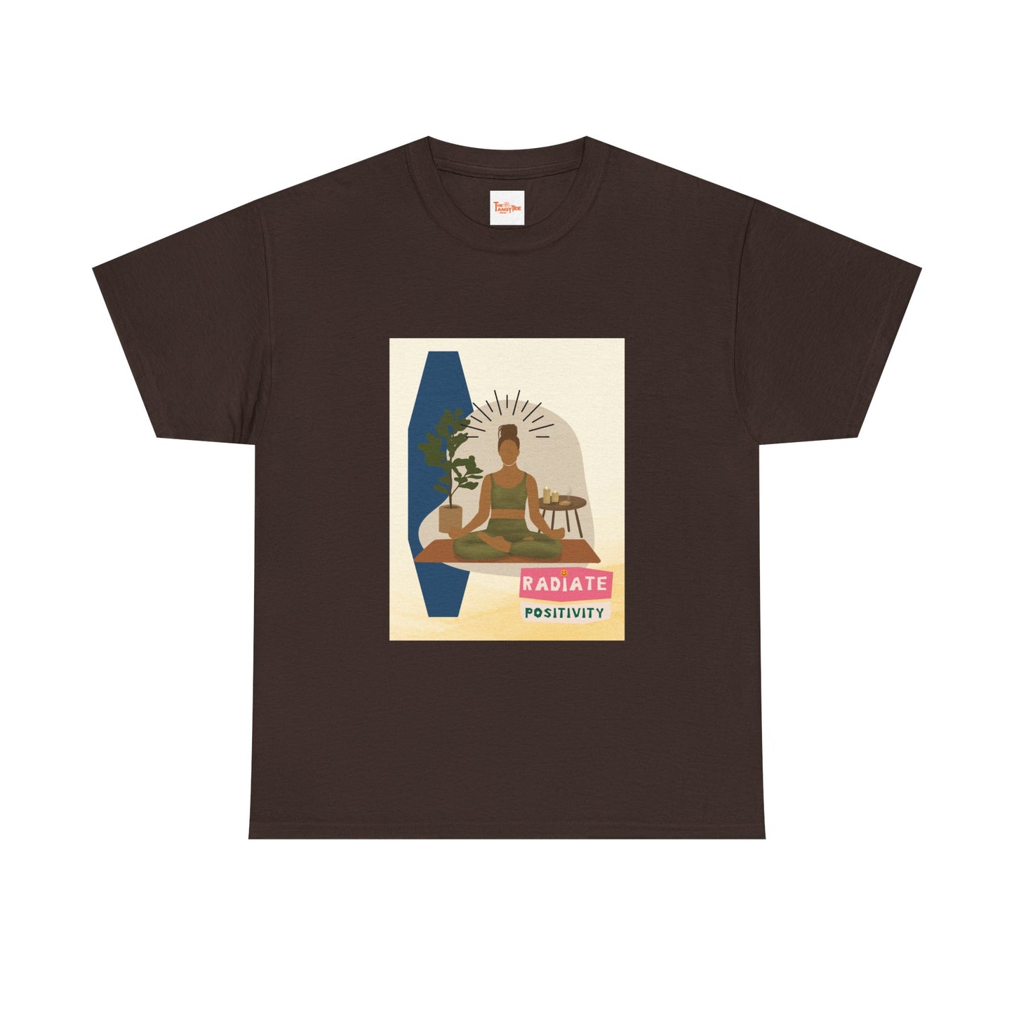 Yoga Tee with Radiate Positivity Graphic