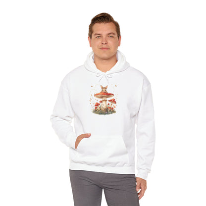 Mushroom Bunny Hoodie — Red-Capped Mushroom Graphic Sweatshirt