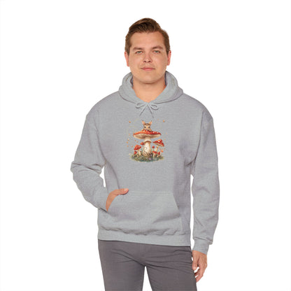 Mushroom Bunny Hoodie — Red-Capped Mushroom Graphic Sweatshirt