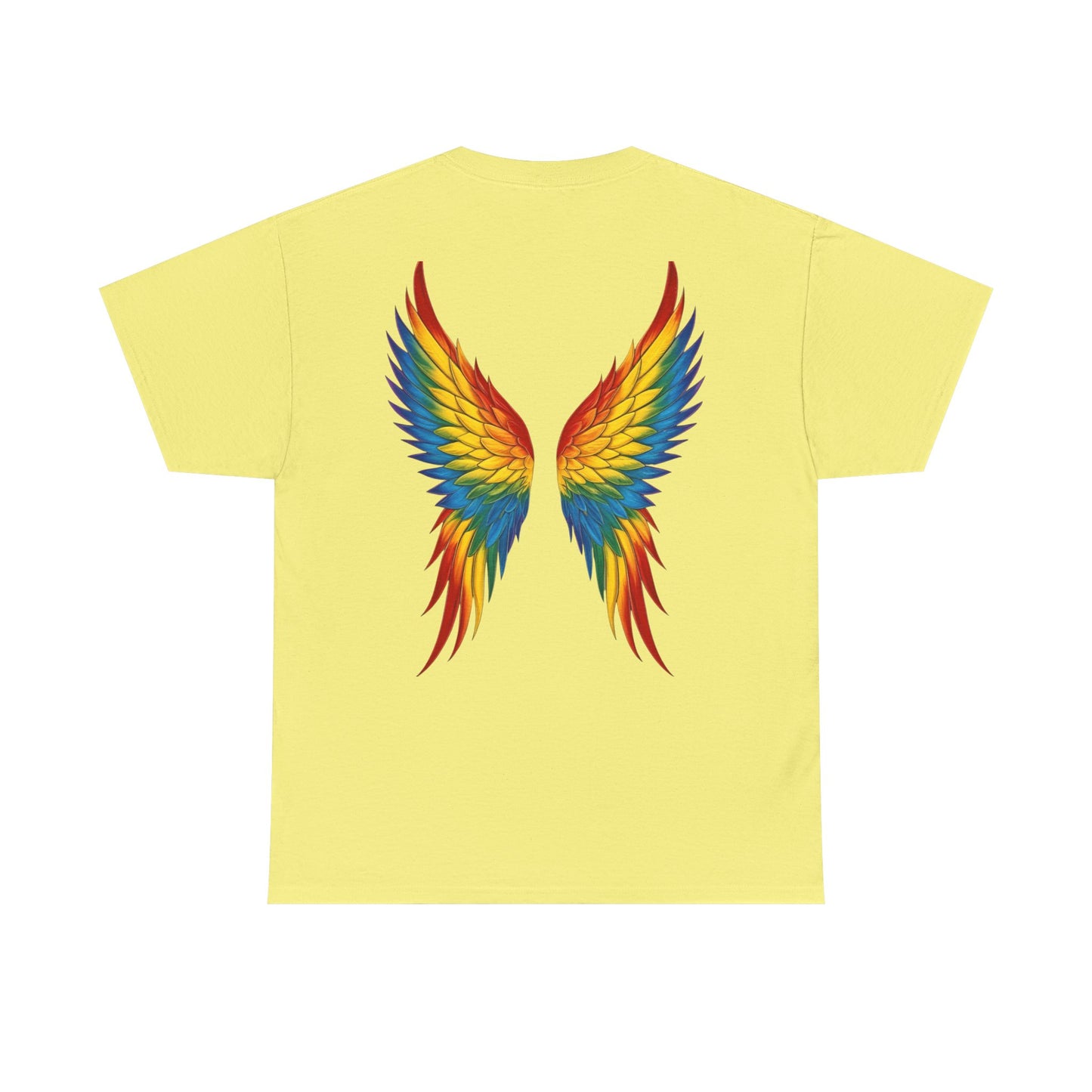 Rainbow Angel Wings T-Shirt — Graphic Back Print