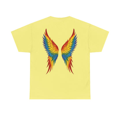 Rainbow Angel Wings T-Shirt — Graphic Back Print