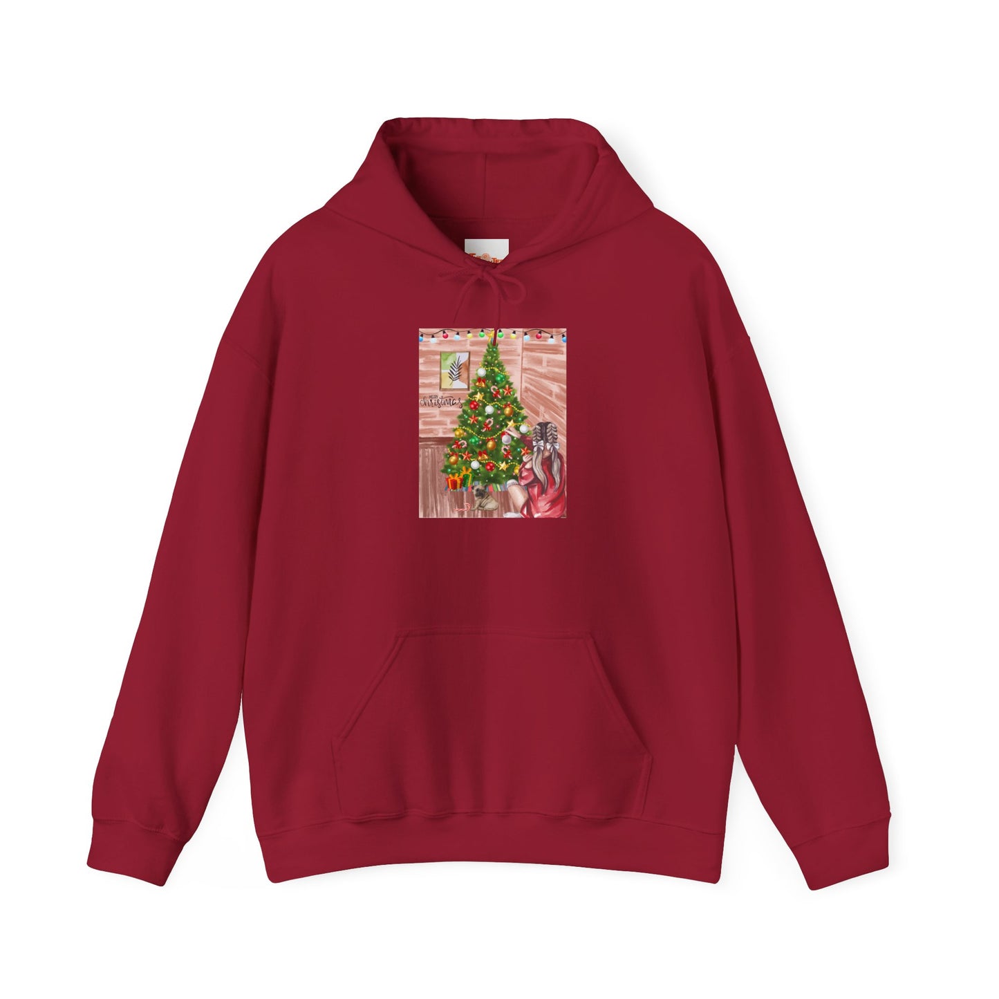 Christmas Hoodie - Girl Decorating Tree