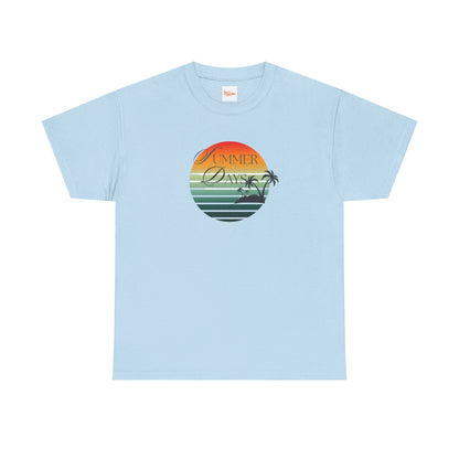 Palm Tree Tee - Summer Days Unisex Heavy Cotton Tee