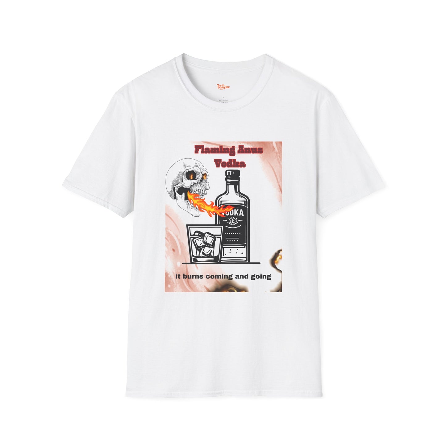 Flaming Anus Vodka Graphic Unisex T-Shirt