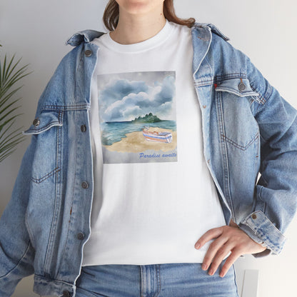 Paradise Awaits Beach Boat T-Shirt