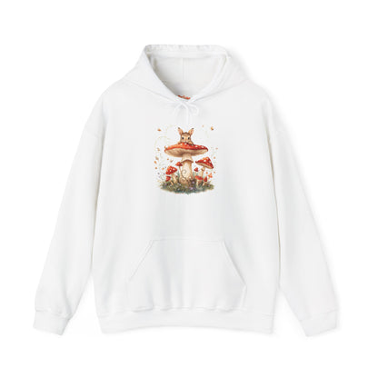 Mushroom Bunny Hoodie — Red-Capped Mushroom Graphic Sweatshirt
