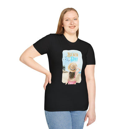 Beach Day Graphic T-Shirt — Woman on Beach Tee