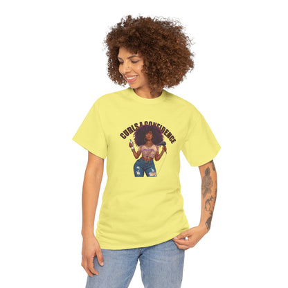 Graphic Tee - Curls and Confidence Black Woman Design