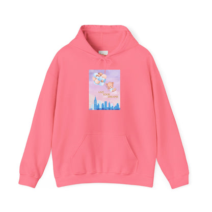 Teddy Bear Dreams Hoodie - Live Your Dreams Graphic