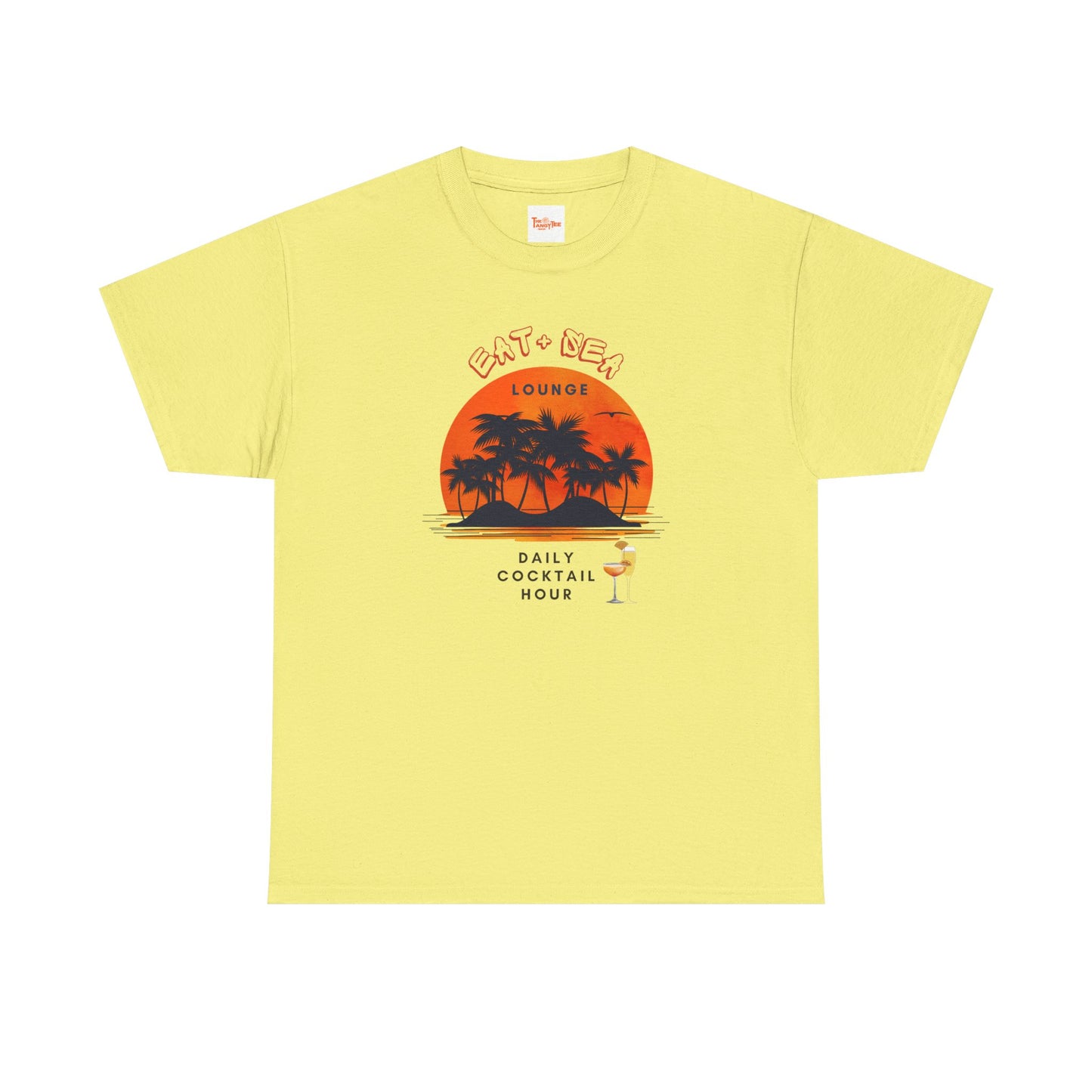 Graphic Sunset Eat + Sea Lounge Unisex Tee