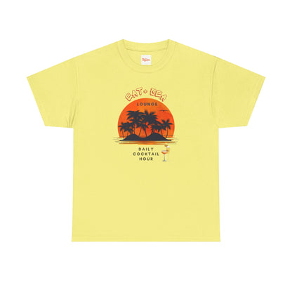 Graphic Sunset Eat + Sea Lounge Unisex Tee