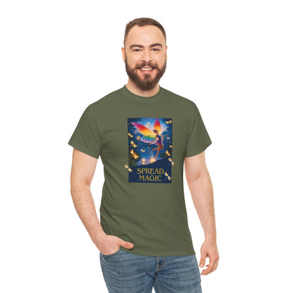 Spread Magic Fairy T-Shirt — Rainbow Wings Graphic Tee