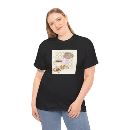 The Best Coffee Tee — Cup & Croissant Graphic T-Shirt