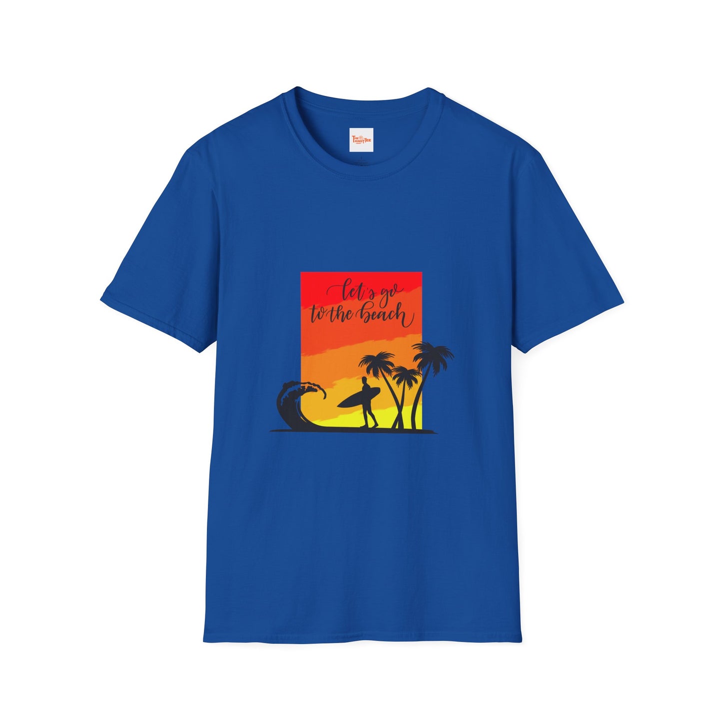 Surfer Silhouette Beach Graphic T-Shirt
