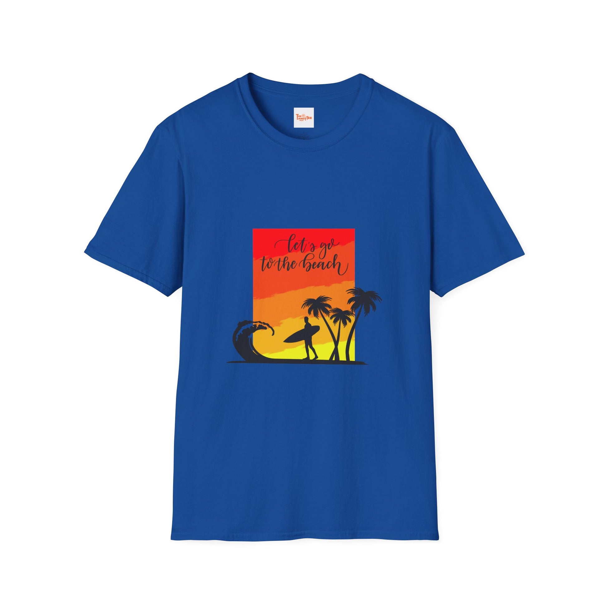 Surfer Silhouette Beach Graphic T-Shirt