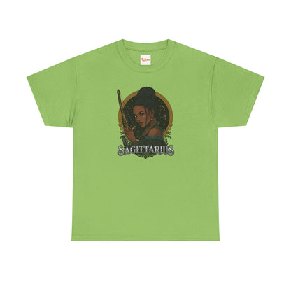 Sagittarius Art Nouveau Tee — African American Archer Zodiac Graphic
