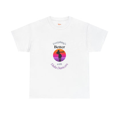 Hula Dancer Tee - Sunset Silhouette Graphic Unisex T-Shirt