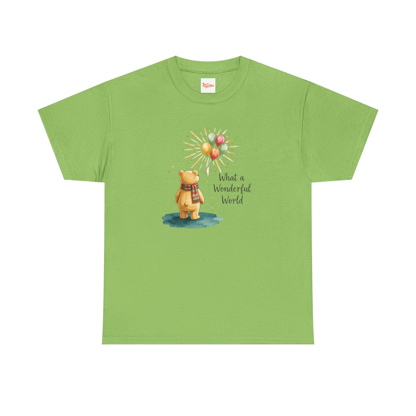 What a Wonderful World Teddy Bear T-Shirt — Balloon Sun Graphic