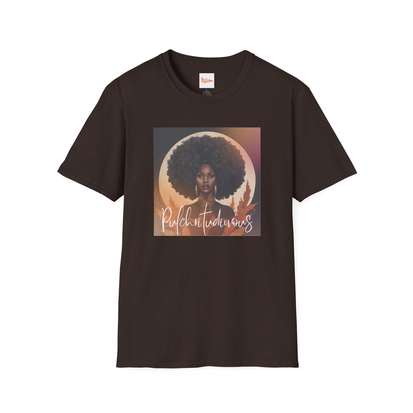 Fall Leaves Afro Woman T-Shirt