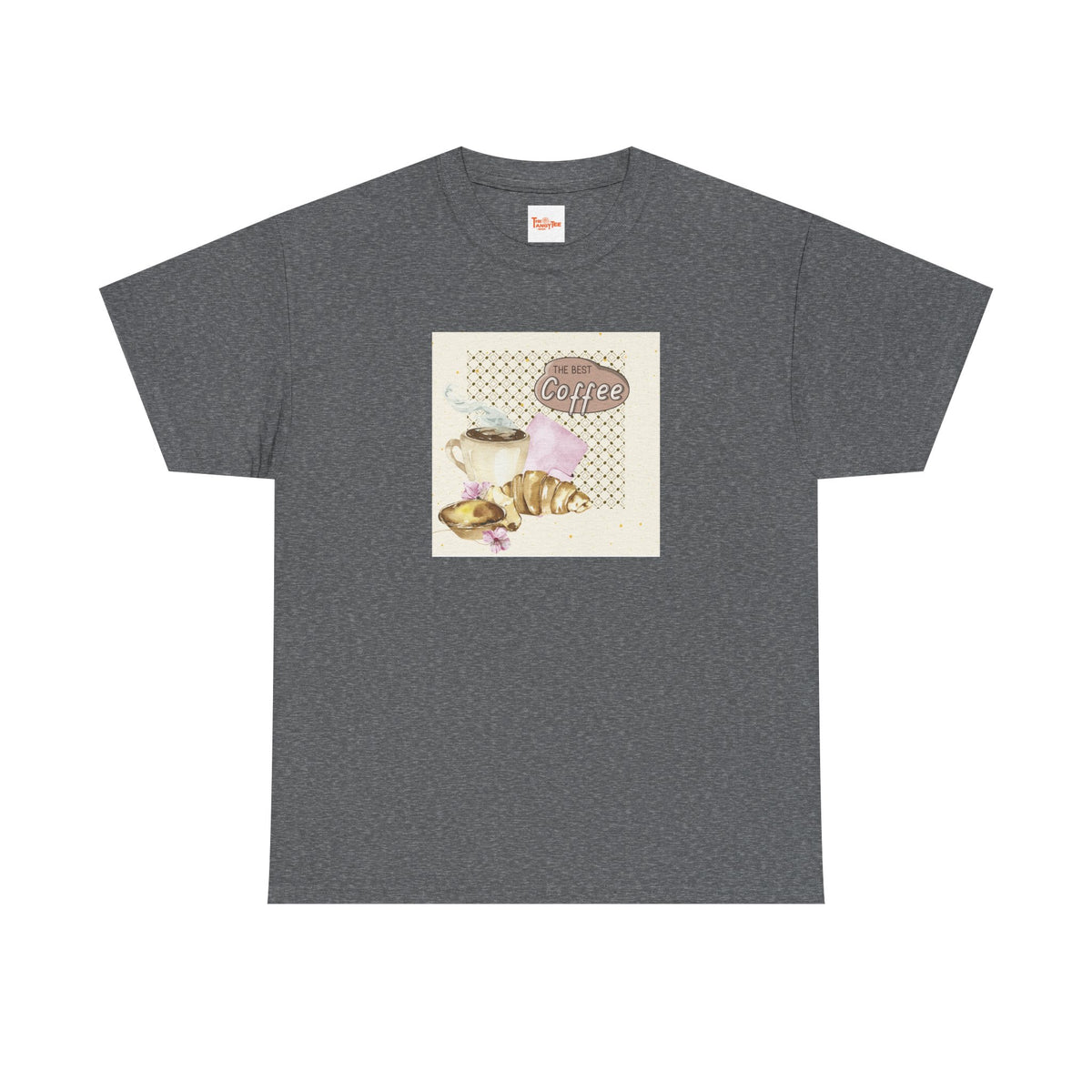 The Best Coffee Tee — Cup & Croissant Graphic T-Shirt