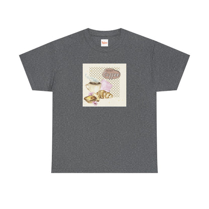 The Best Coffee Tee — Cup & Croissant Graphic T-Shirt
