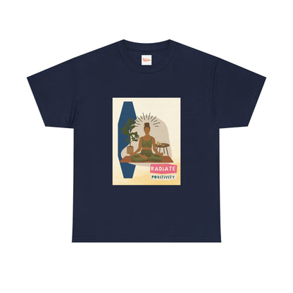 Yoga Tee with Radiate Positivity Graphic