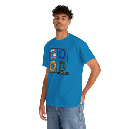 Good Vibes Flower Grid T-Shirt