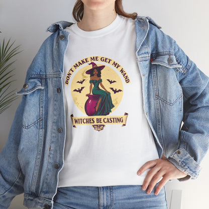 Witches Be Casting Tee — Vintage Witch Halloween T‑Shirt
